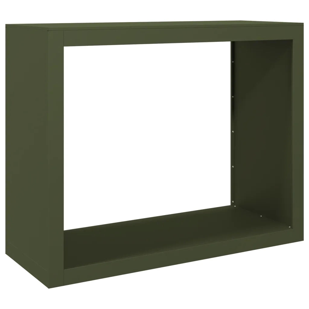 Rastrelliera per Legna da Ardere-Portalegna Verde 100x40x80 cm in Acciaio