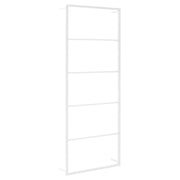 Portasciugamani da parete portaoggetti per bagno portasciugamani uso interno/domestico 115 cm acciaio bianco 02_0001640