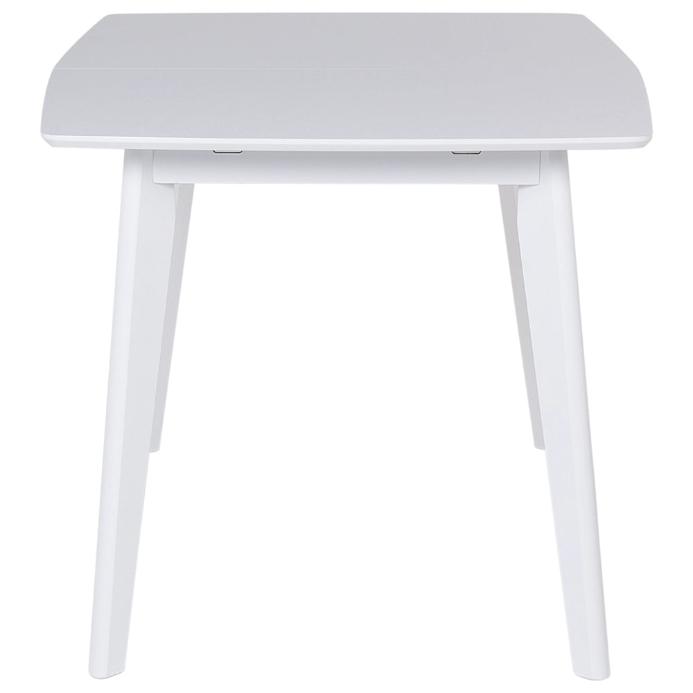 Tavolo da pranzo con gambe in legno bianco 150 - 195 x 90 cm in stile scandinavo rettangolare
