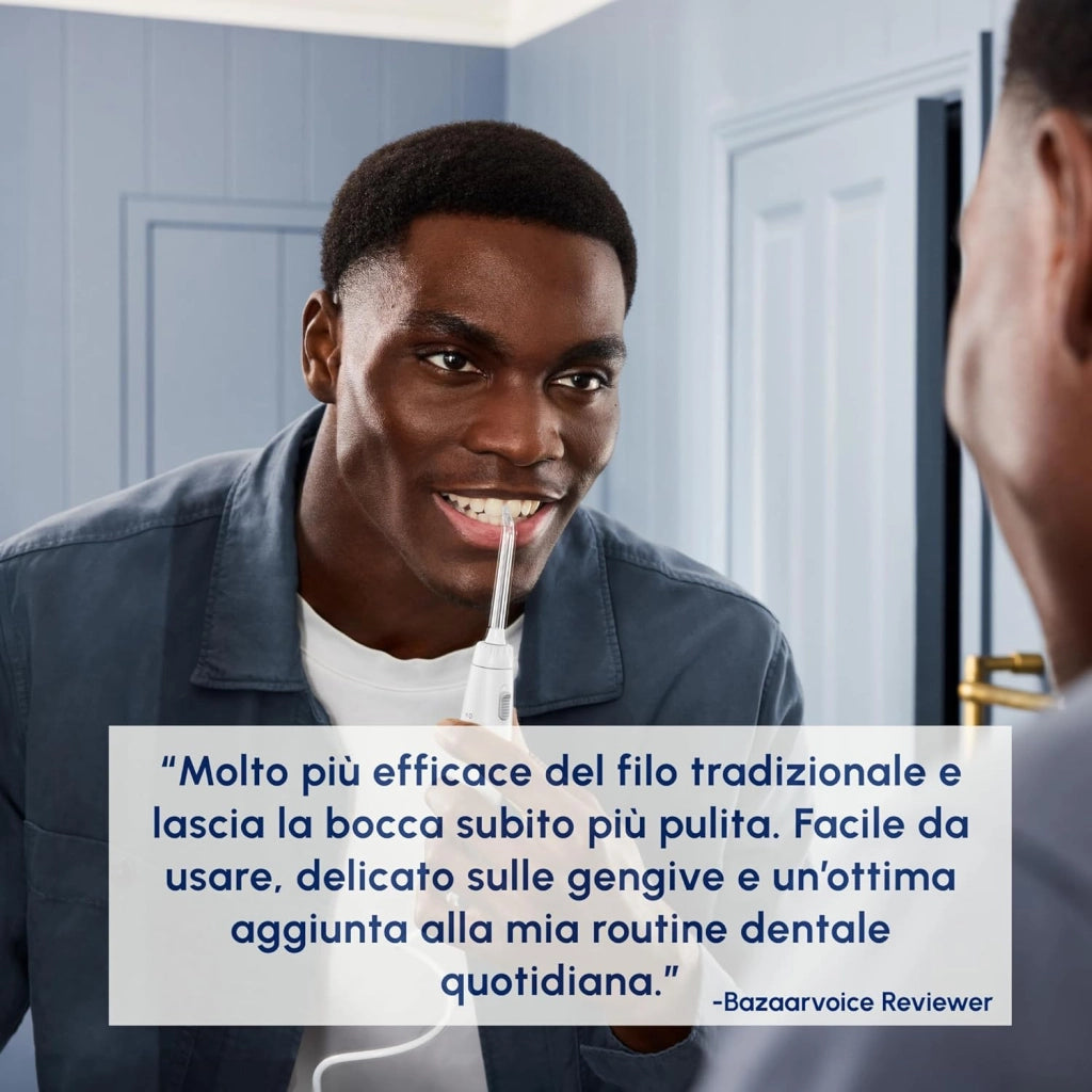 Idropulsore Dentale Ultra Professional con 6 Testine e Sistema Avanzato di Controllo della Pressione con 10 Impostazioni, Strumento di Rimozione della Placca Dentale, Bianco (WP-660EU)