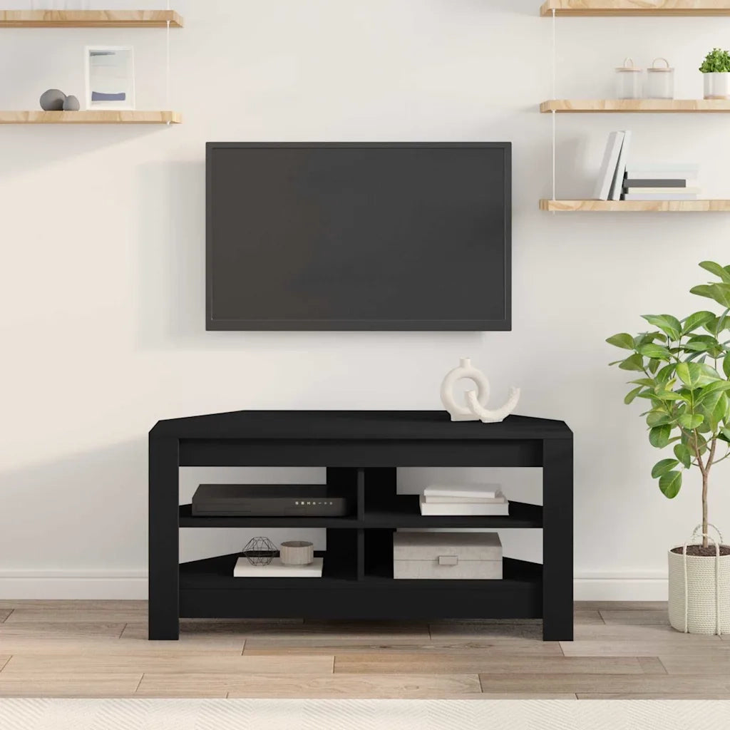MobileTVAngolare Nero 102 x 40,5 x 45 cm Legno multistrato