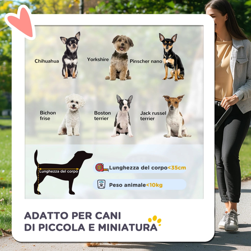 Trasportino Cane Pieghevole con Tettuccio ¨C zephmum ¨C Nero 82x49.5x98cm
