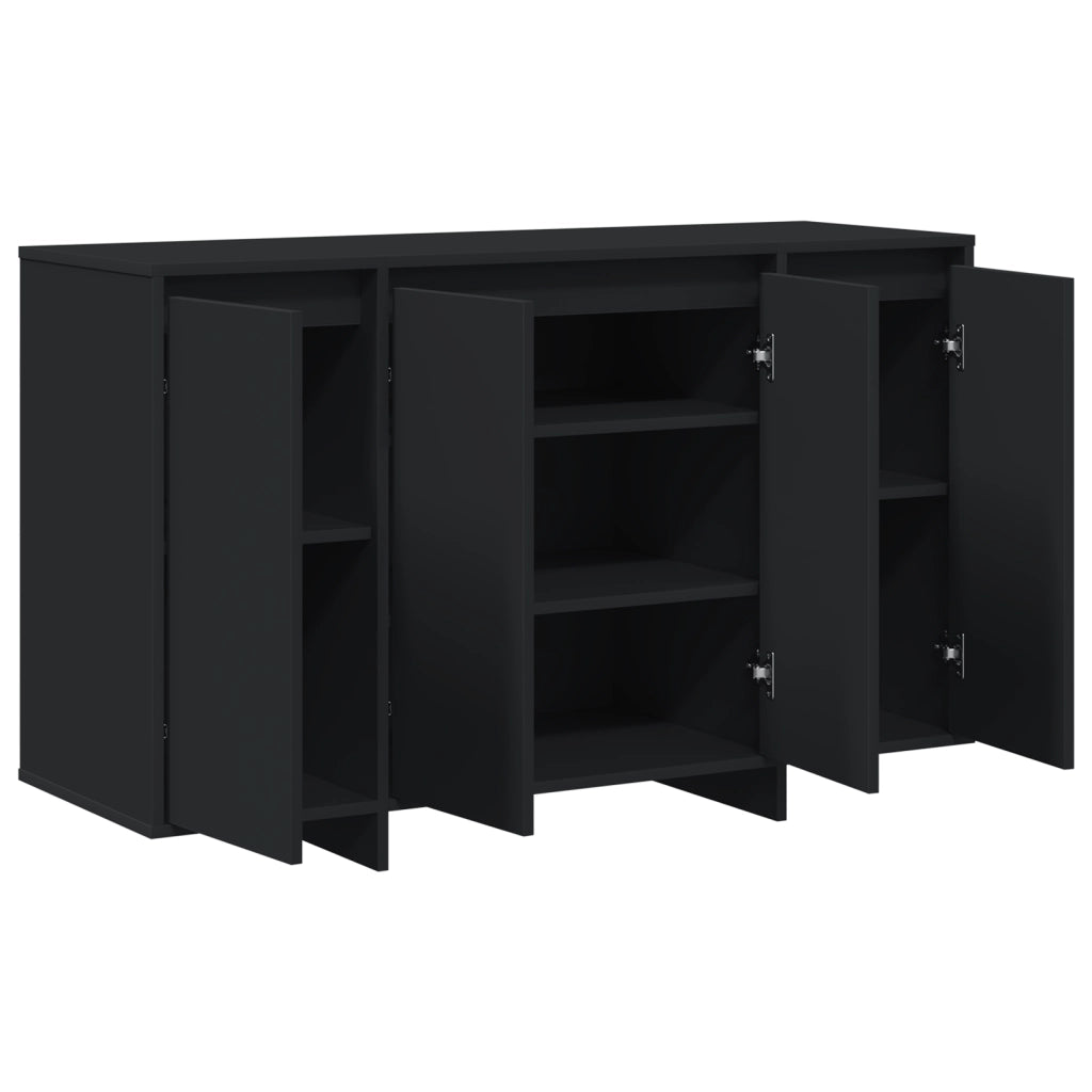 Credenza Nera Nero Legno ingegnerizzato 120 x 41 x 75 cm
