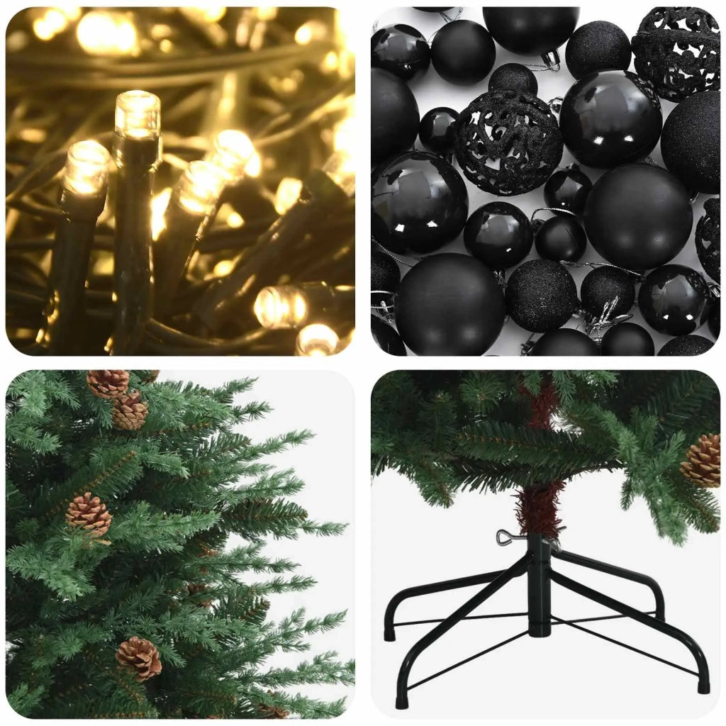 Albero di Natale artificiale con palline 240 cm 300 LED 3466455