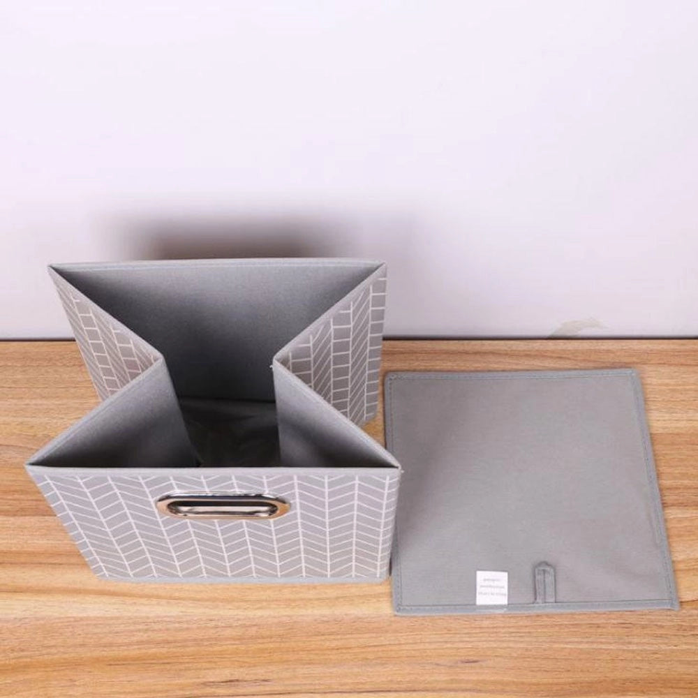 Trade Shop - Box Scatola Salvaspazio Armadio Contenitore Porta Oggetti Organizer 25x25x25 Cm -