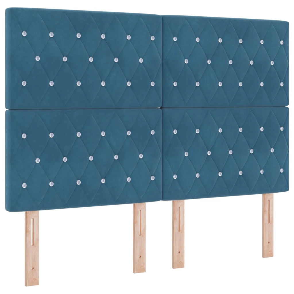 Letto con contenitore e materasso Blu Scuro 160 x 200 cm 3459643