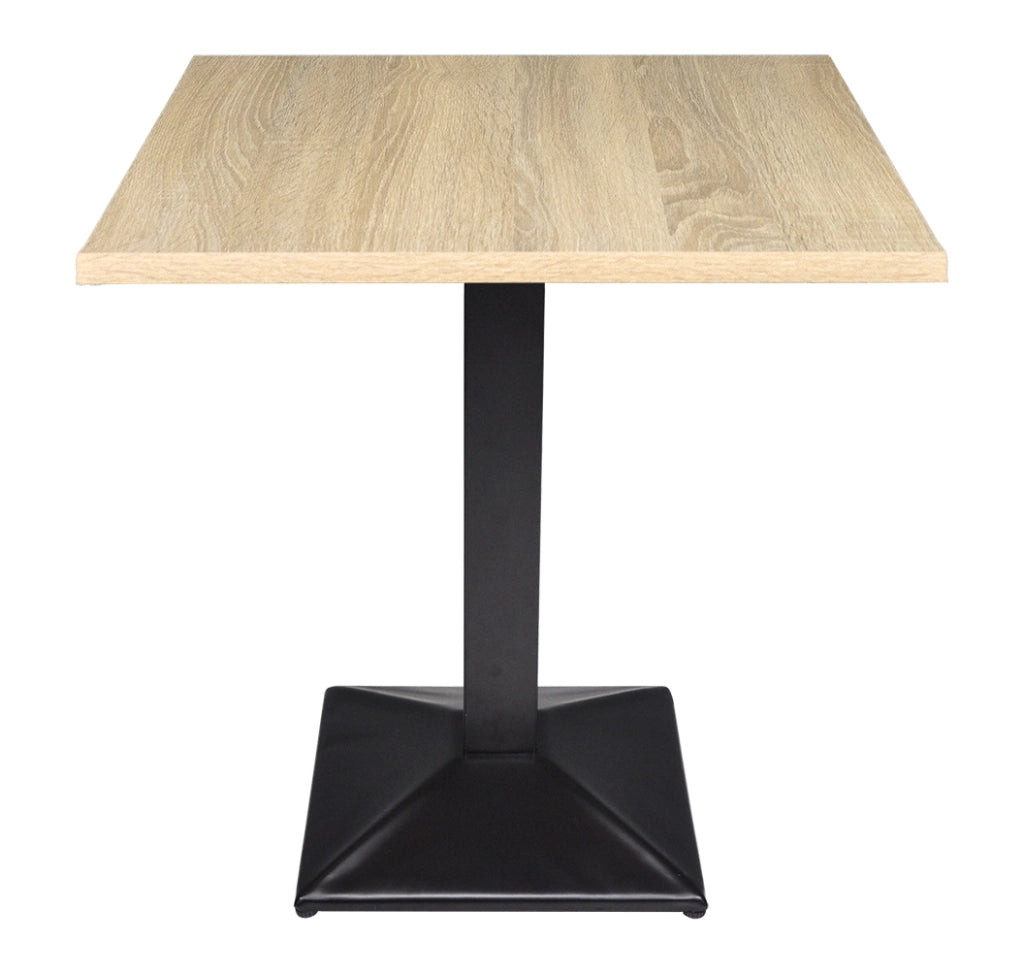 Tavolo da pranzo quadrato 70x70 con top in legno naturale mod. Clint - TQ10CLTN
