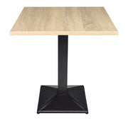 Tavolo da pranzo quadrato 70x70 con top in legno naturale mod. Clint - TQ10CLTN