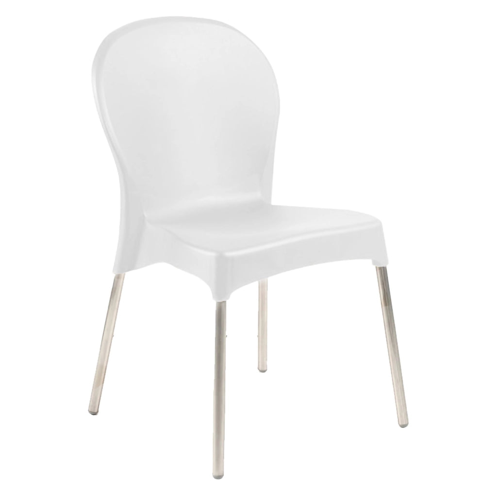 Linder, Sedia da Esterno una Sedia Made in Italy, Bianco