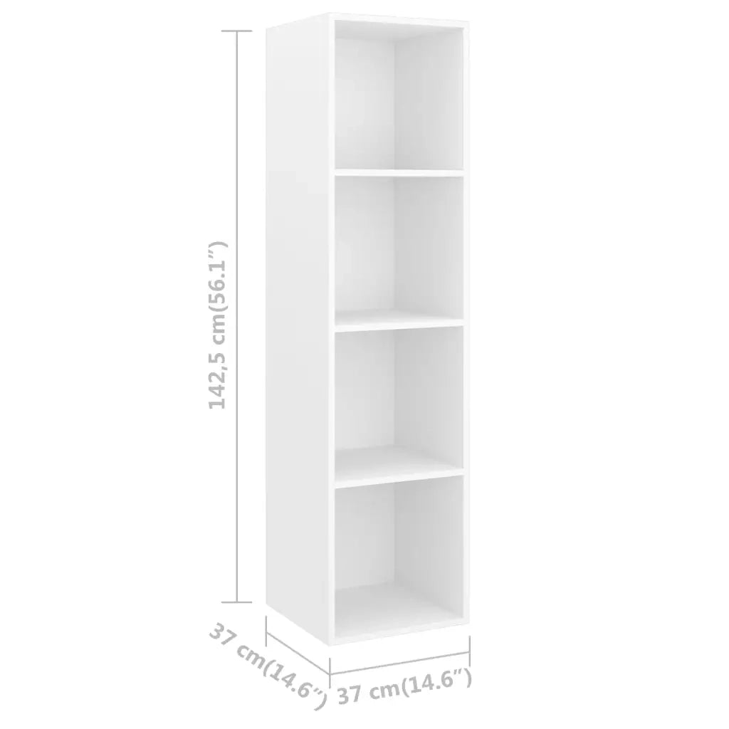 Set Mobile TV 3 pz-Set di 3 Credenza per TV Bianco in Truciolato 922288