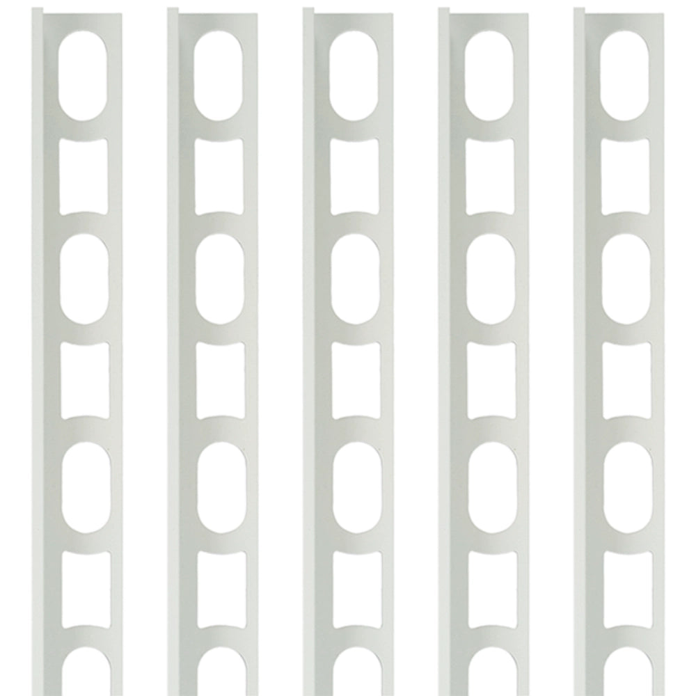 Profili in alluminio verniciato colore bianco luna 103 a l per finitura parete proangle *** pezzi 5 pz, confezione 1
