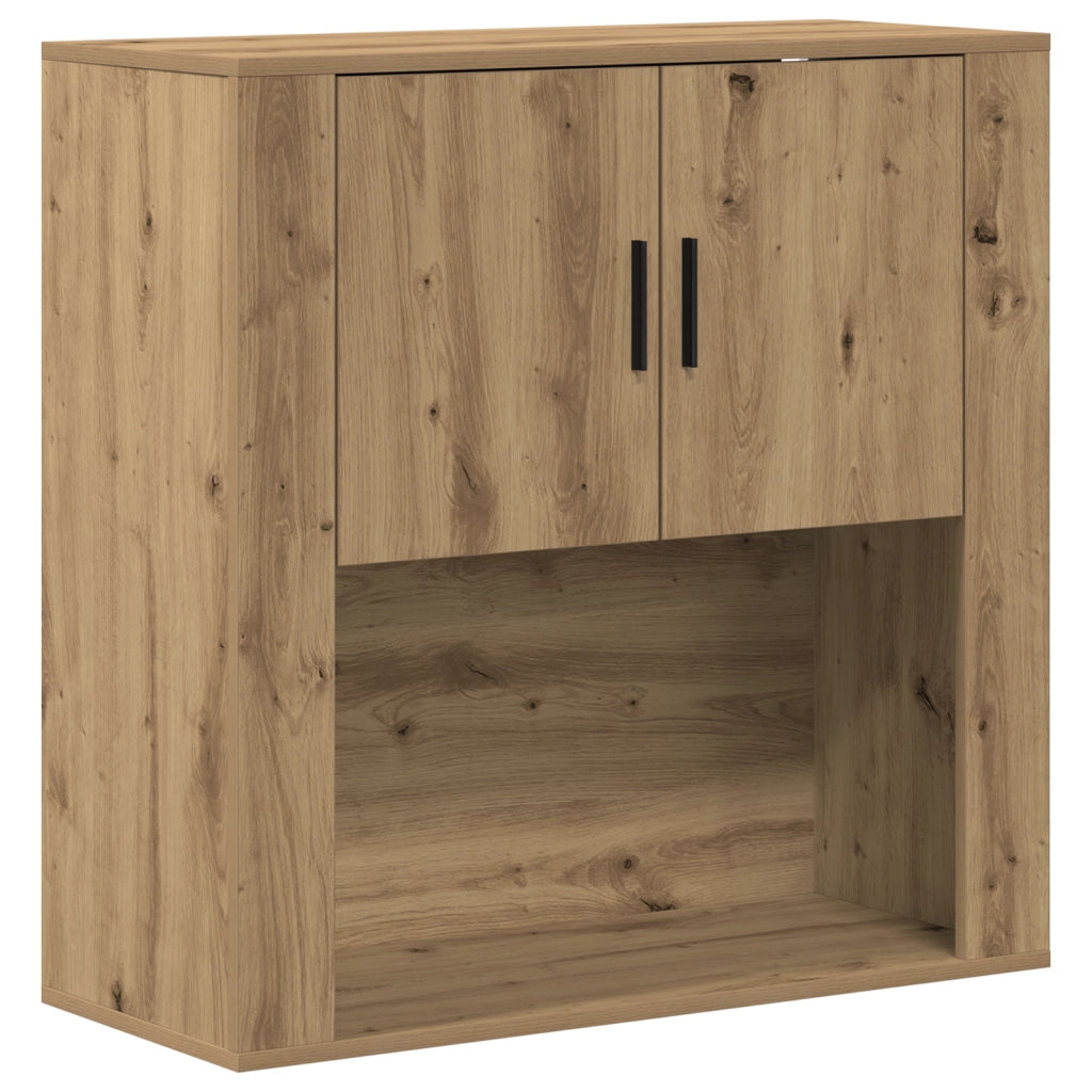 Mobile da Parete Rovere Artigianale 80x33x80 cm Legno Ingegnerizzato