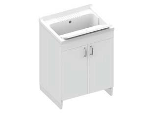 LAVATOIO IN LEGNO NOBILITATO E ASSE IN POLIPROPILENE  cm.60x50x85h.    MONGARDI