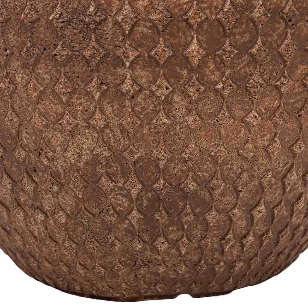 Vaso fibra di vetro marrone rossastro 25x25x25 cm