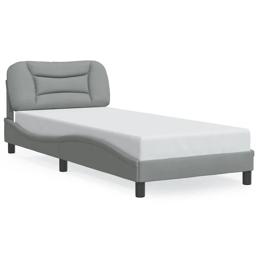 Giroletto senza Materasso Hvar Grigio Chiaro 80x200 cm Tessuto