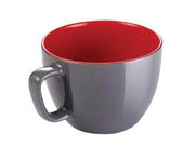 TAZZA JUMBO CREMA SHINE GRIGIA ML.600- - ø cm.11x8,5h. - 6 pezzi TESCOMA
