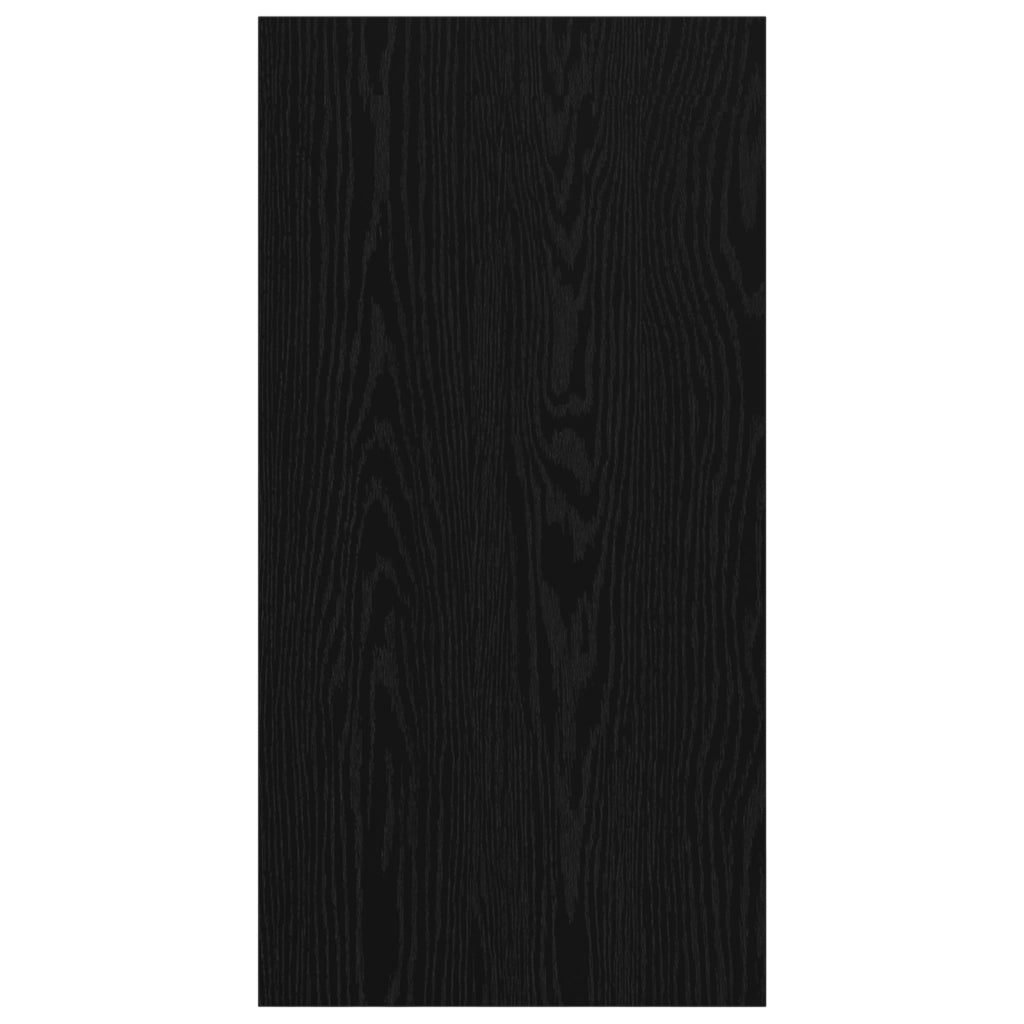 Mobile TV montato a muro Rovere nero 37x37x72 cm Legno massello