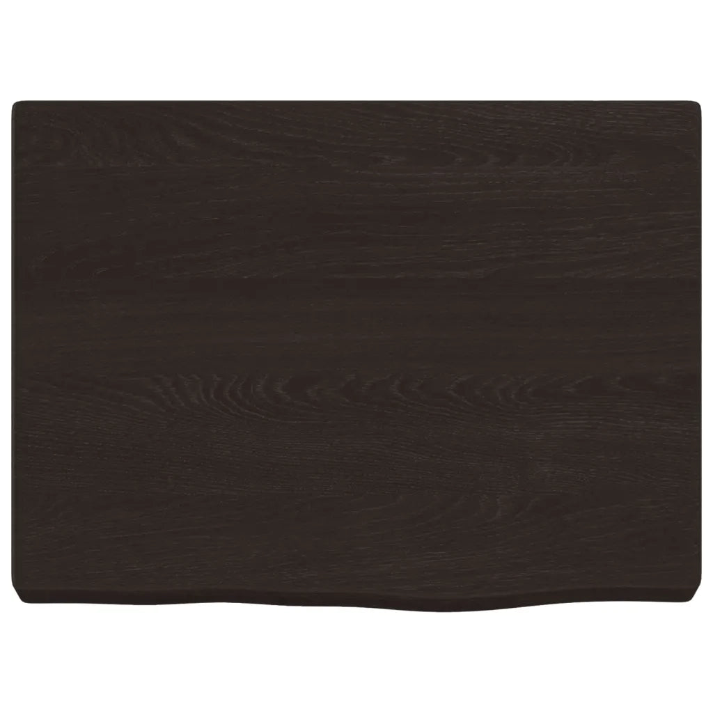 Piano Bagno Marrone Scuro 40x30x(2-4)cm Legno Massello Trattato