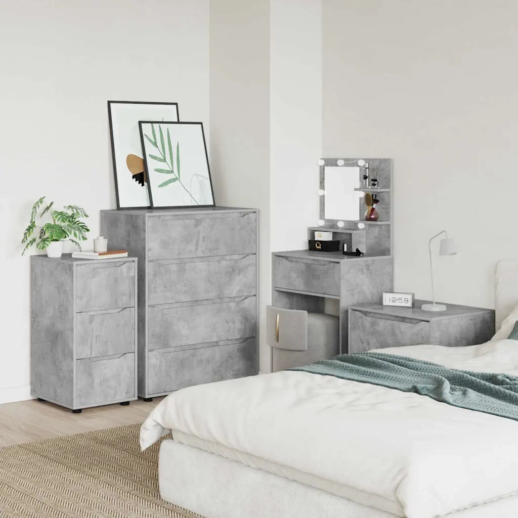 Armadio Grigio cemento 40 x 48 x 81 cm Legno multistrato