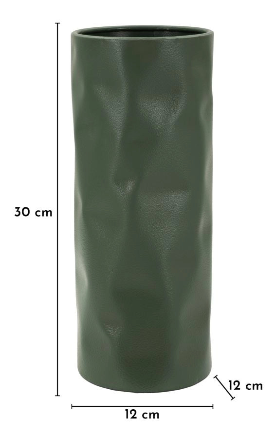 Vaso Norimberga Ø12x30 cm in Ferro Verde chiaro