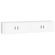 Mobili Porta TV a Parete 2 pz | Armadietto TV | Mobile Porta TV Bianco 100x34,5x40 cm
