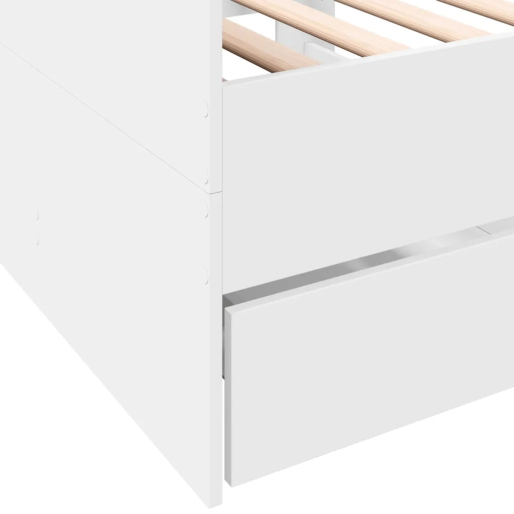 Divano Letto con Cassetti senza Materasso-Sofa Letto-Daybed Bianco 90x190 cm 957140