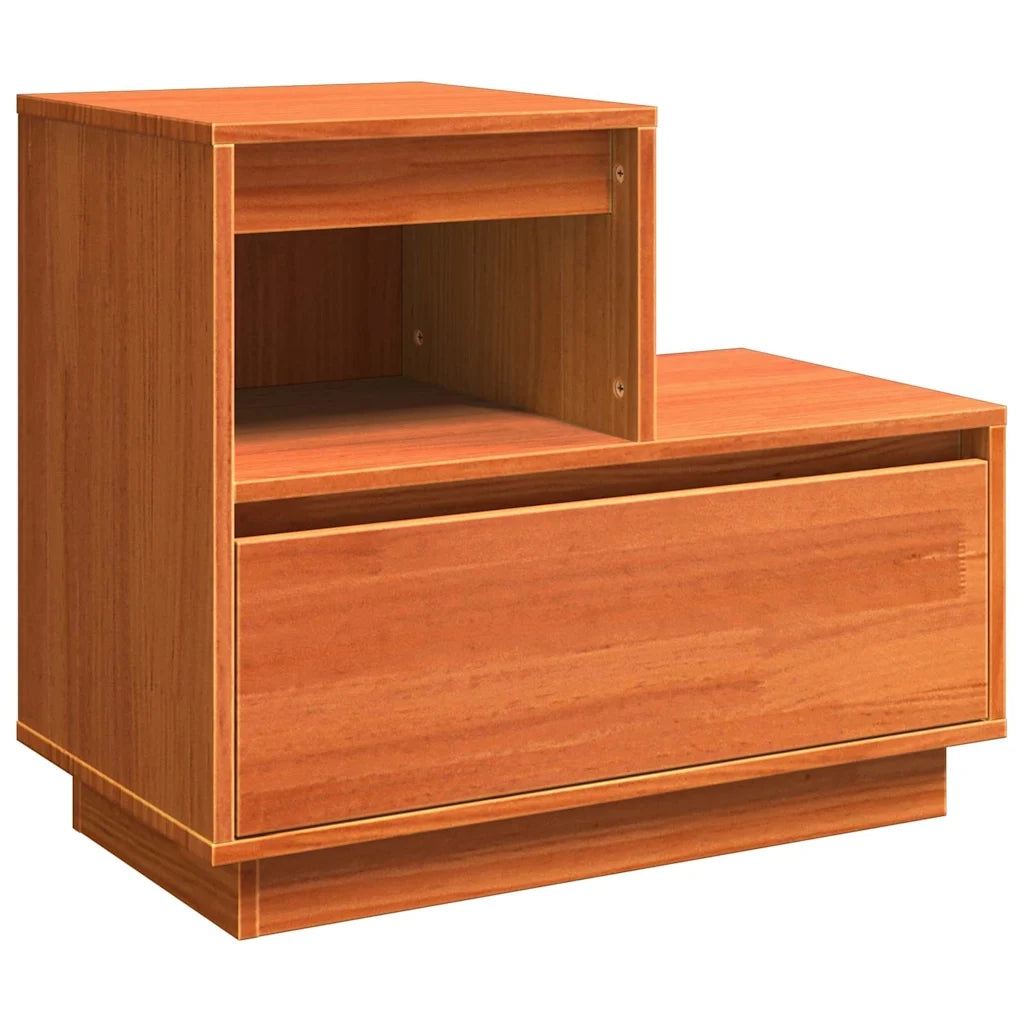 vidaXL Armadio da Notte con cassetto Cera marrone 60 x 34 x 51 cm
