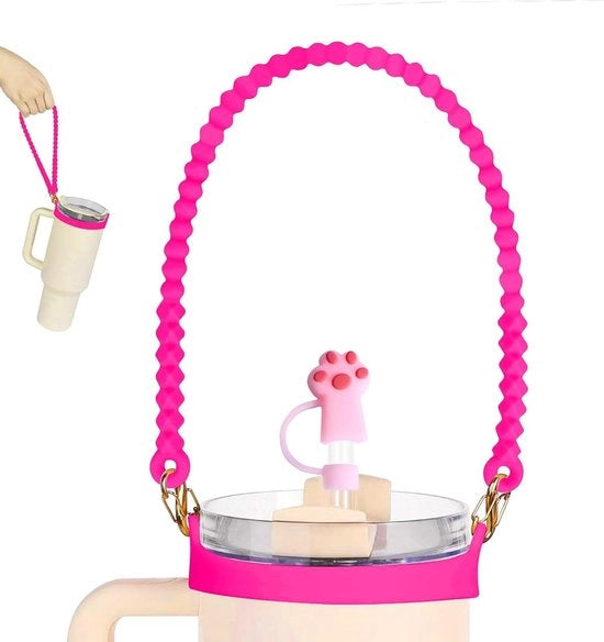 Sostegno morbido e duraturo in silicio per bottiglia d'acqua - Adatto per bottiglie da 205 a 100 ml - Accessori per Stanley Cup - Regali per signore e signori.