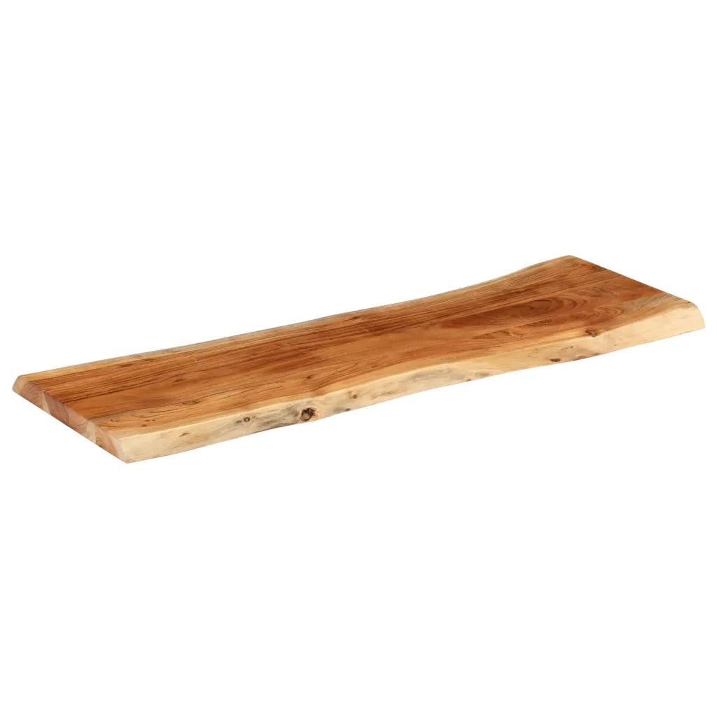 Piano Tavolo 110x40x3,8 cm Rettangolare Legno Acacia Bordi Vivi 370637