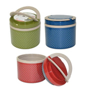 1 Pezzo Portapranzo Termico Premium Pois Tondo 1 Litro 3 Colori