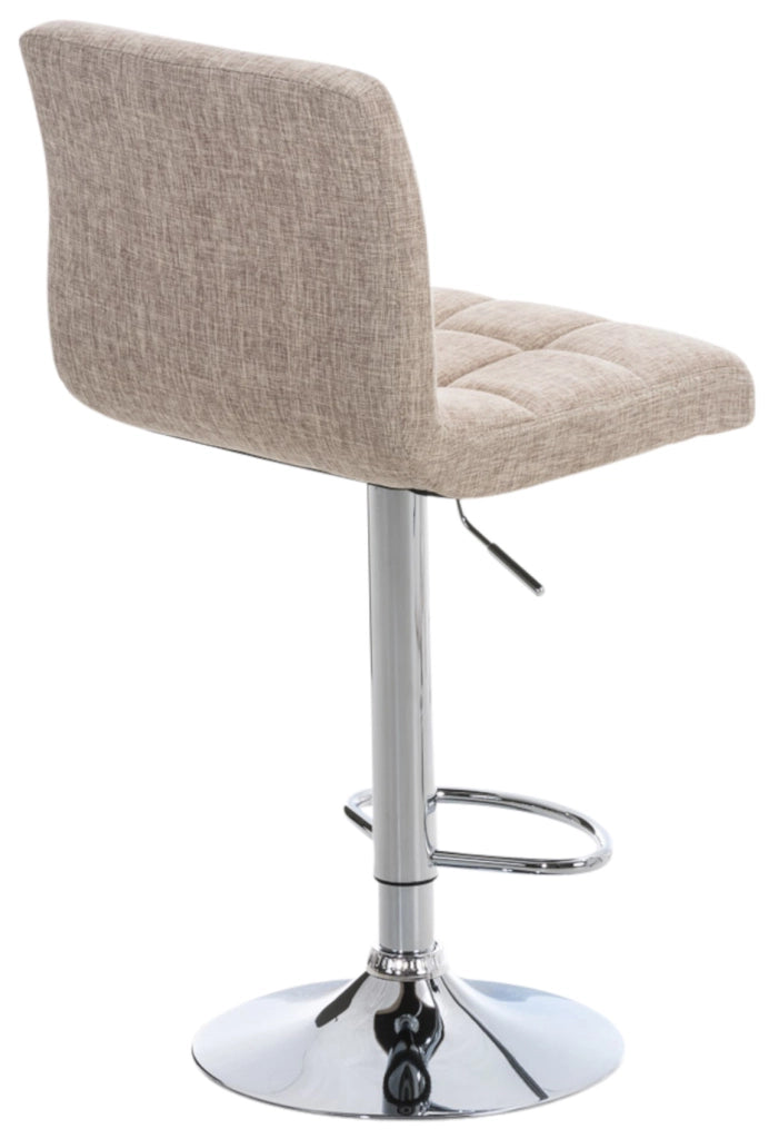 Set di 2 sgabelli Peru in tessuto crema
