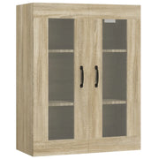 Mobile contenitore a parete in legno composito versatile 69 x 34 x 90 cm finitura rovere Sonoma 02_0048025
