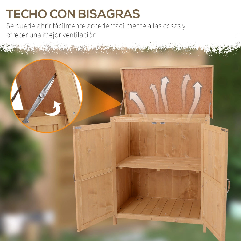 Armadio da Giardino in Legno ¨C zephmum ¨C 74x43x88 cm