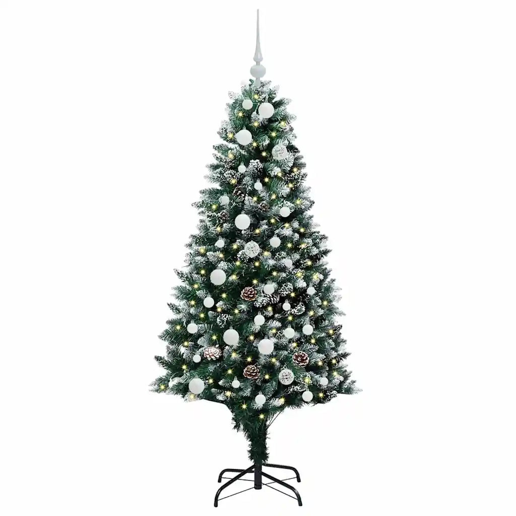 Albero di Natale artificiale con 150 LED Verde 150 cm 3396254