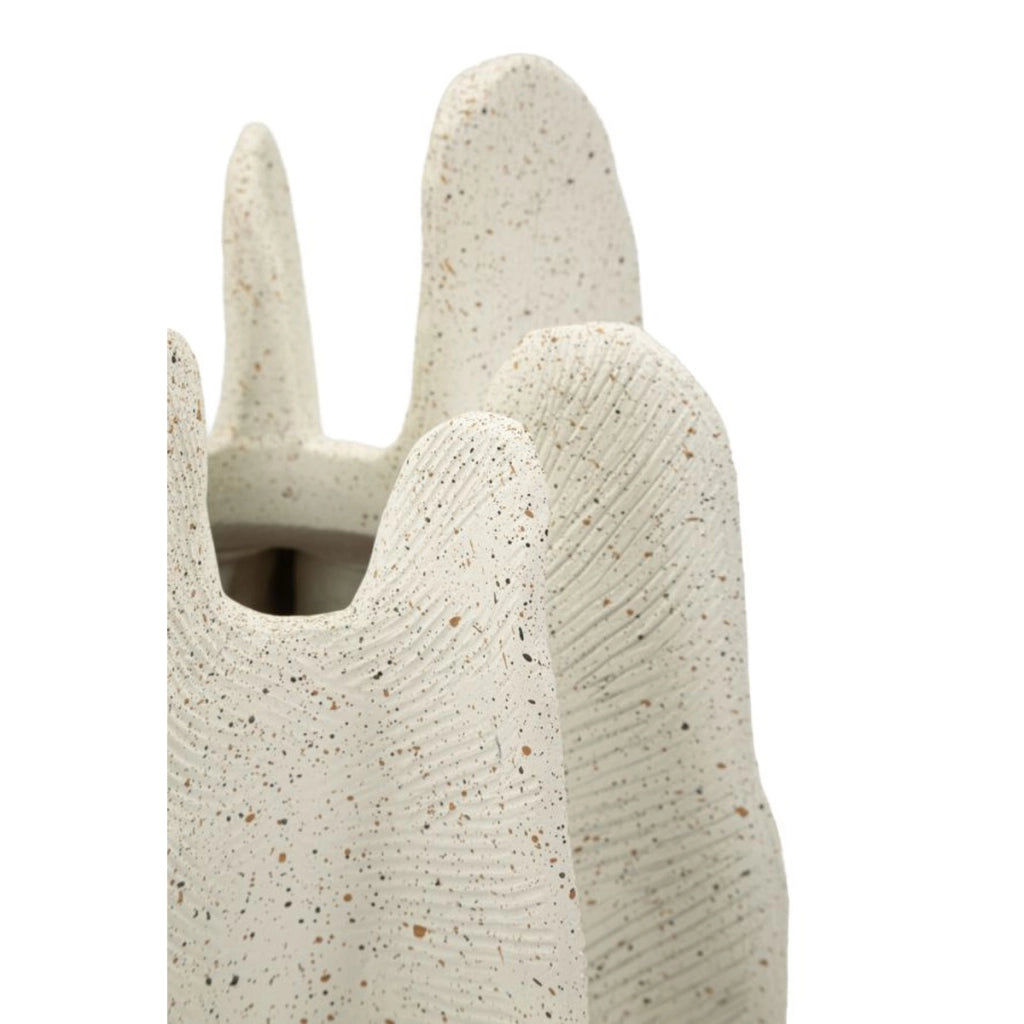Vaso Decorativo VKH1026, Beige, Poliresina, 23x23x50 cm
