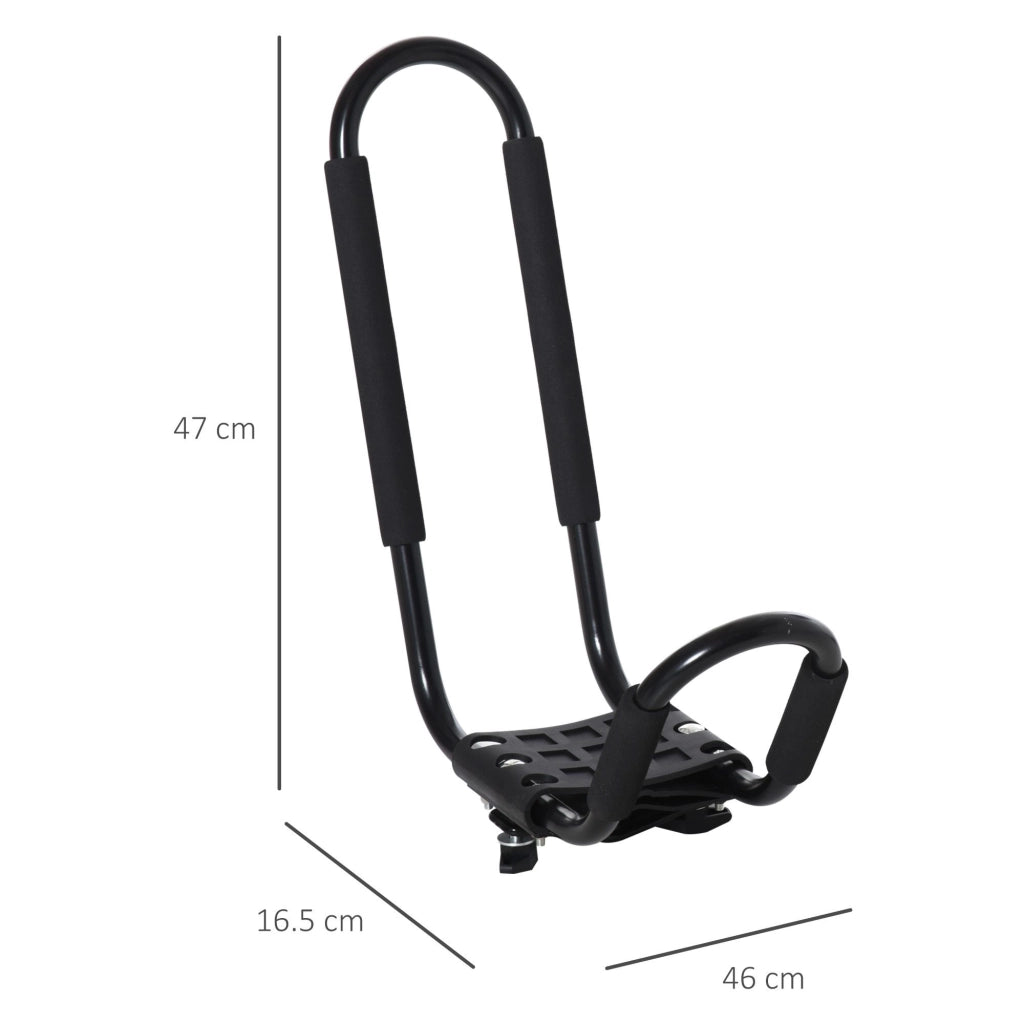Set 2 Staffe Porta Kayak Universali ¨C Zephmum ¨C Nero, 46x16.5x47cm