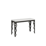 Tavolo apribile 120x45/90 cm Karamay Double telaio Antracite - Bianco Frassino