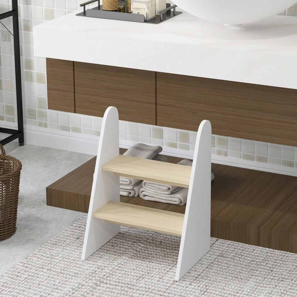 Scalino per Bambino 2 Marche ¨C zephmum ¨C Legno Bianco 20 kg