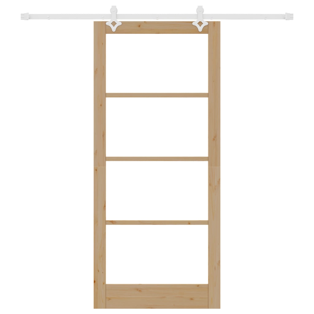 Set di porte scorrevoli  con hardware 93x211 cm in legno massiccio di pino