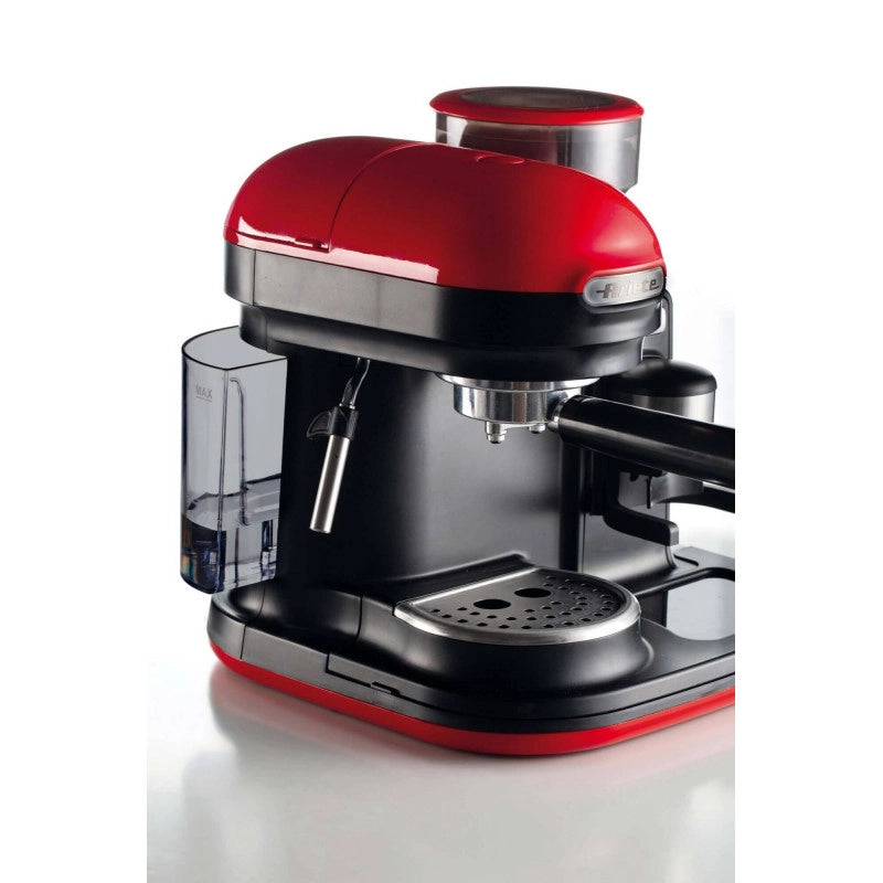 Macchina da Caffè con Macinacaffè - Montalatte - 15 Bar - 1080 Watt - Rosso