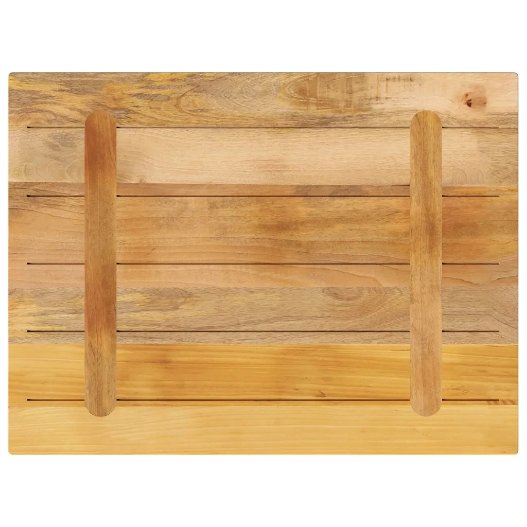 Piano per Tavolo 70x60x2,5cm Rettangolare Legno di Mango Grezzo 371328