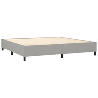 Struttura Letto a Rete a Molle Grigio Chiaro 200x200 cm Tessuto 3120886