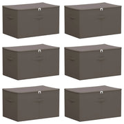 Scatola di Stoccaggio 6 pz Antracite 55 x 35 x 32 cm CFW8278024