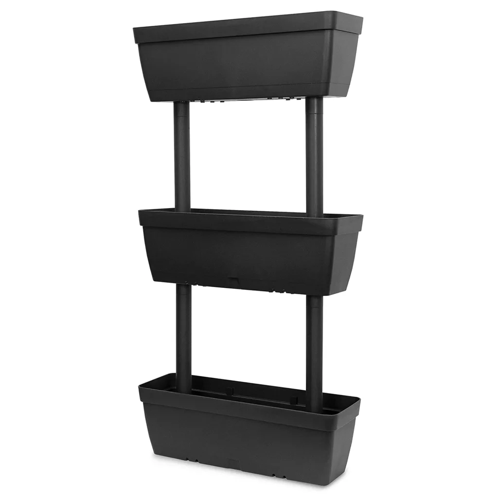 Fioriere da Giardino 3 pz 100 cm Antracite 151822