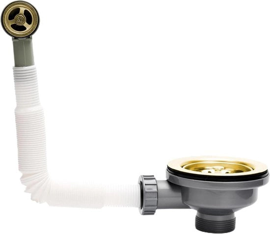 Kit di setaccio per l'acqua di cucina con finitura dorata lucidata e coperchio rotondo