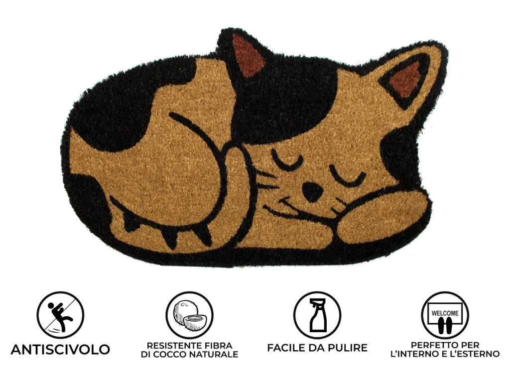 Zerbino Entrata Ingresso Esterno Antiscivolo Cocco Animal Cat