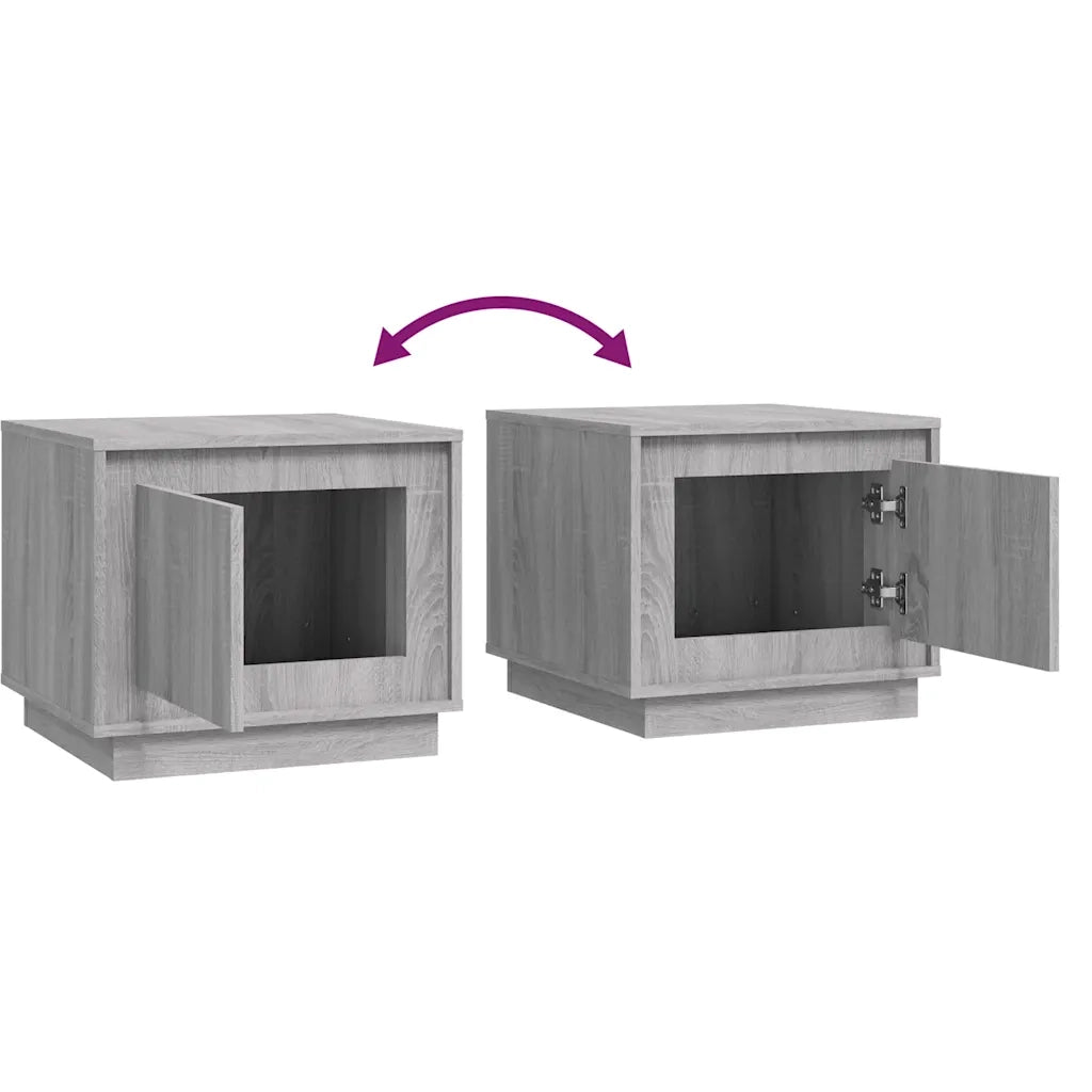 Tavolino da Salotto-Tavolino da soggiorno-Tavolo Grigio Sonoma 51x50x44 cm Legno Multistrato