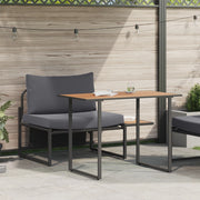 Set da Pranzo da Giardino a 2 Pezzi con Poltrona Singola e Cuscini Antracite