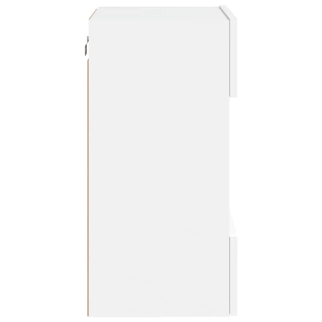 Mobile TV multimediale da parete mensola TV credenza mobile TV per sala da pranzo soggiorno camera da letto con luci LED 2 pezzi 40 x 30 x 60,5 cm bianco 02_0029101