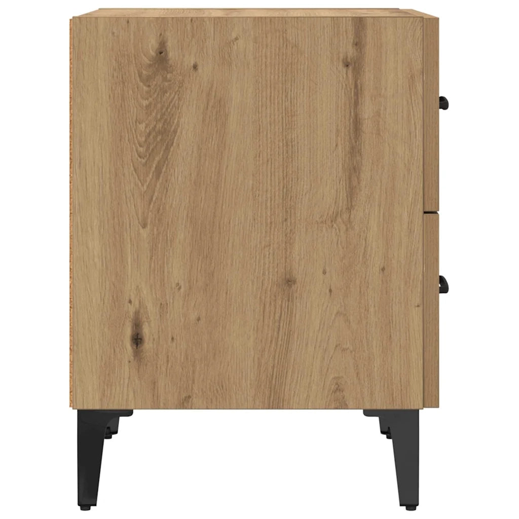 Armadietto per letto 2 pz Rovere artigianale 40 x 35 x 47,5 cm CFW6127215